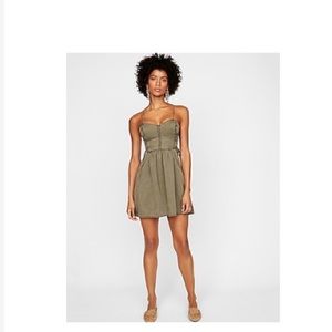 Lace-up fit and flare dress EXPRESS